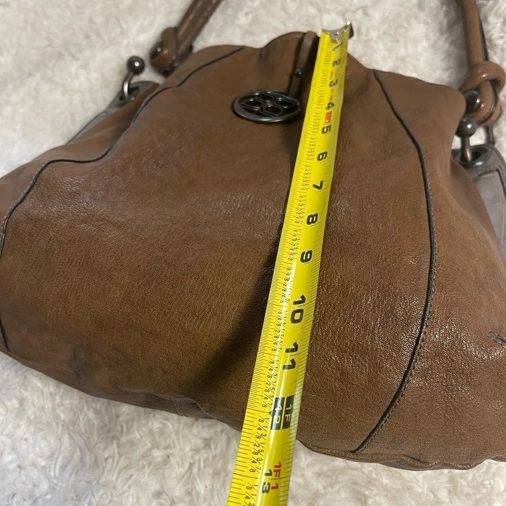 BCBGMAXAZRIA Brown & gray Hobo Shoulder bag.silver tone hardwares . - Picture 11 of 15